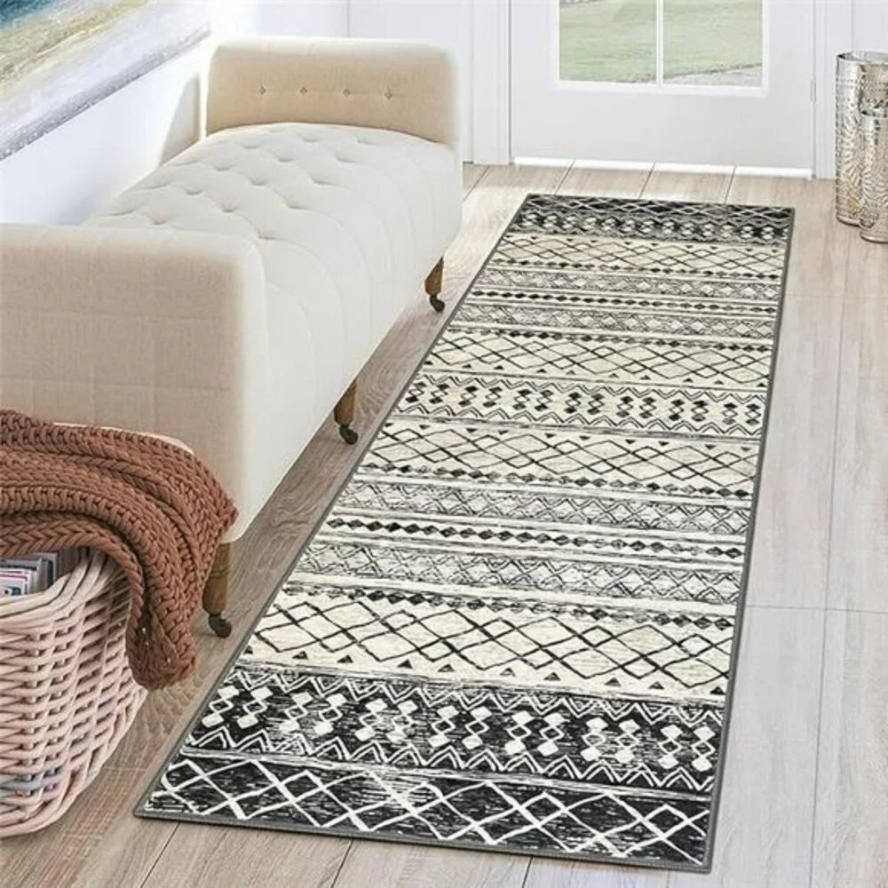 Boho Runner Rug 2x6 Moroccan Washable Non Slip Soft Hallway Kitchen Carpet